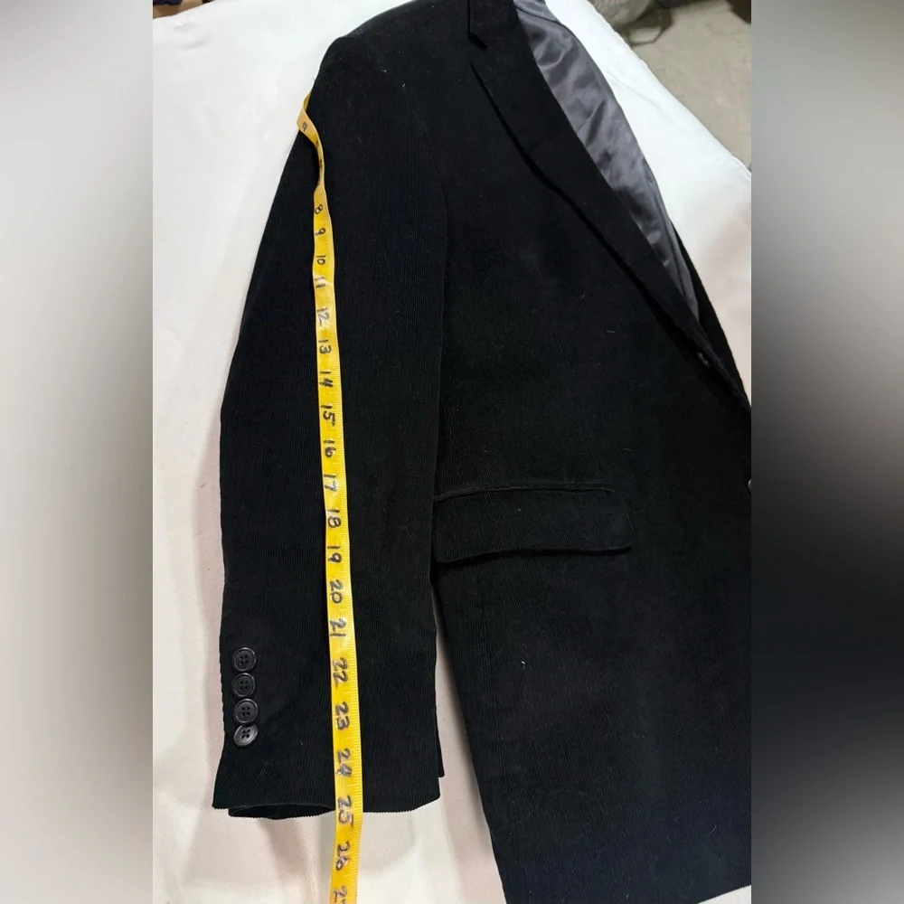 ADOLFO Men's Classic black corduroy blazer size 44R